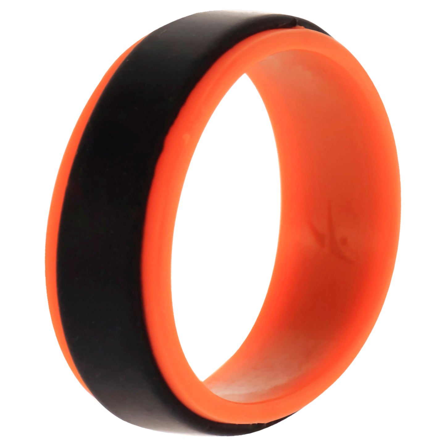 ROQ Silicone Wedding Step Ring - Orange-Black