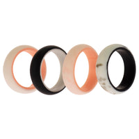 ROQ Silicone Wedding 2Layer Ring Set - Rose-Marble