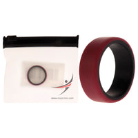 ROQ Silicone Wedding 2Layer Beveled 8mm Ring - Bordeaux