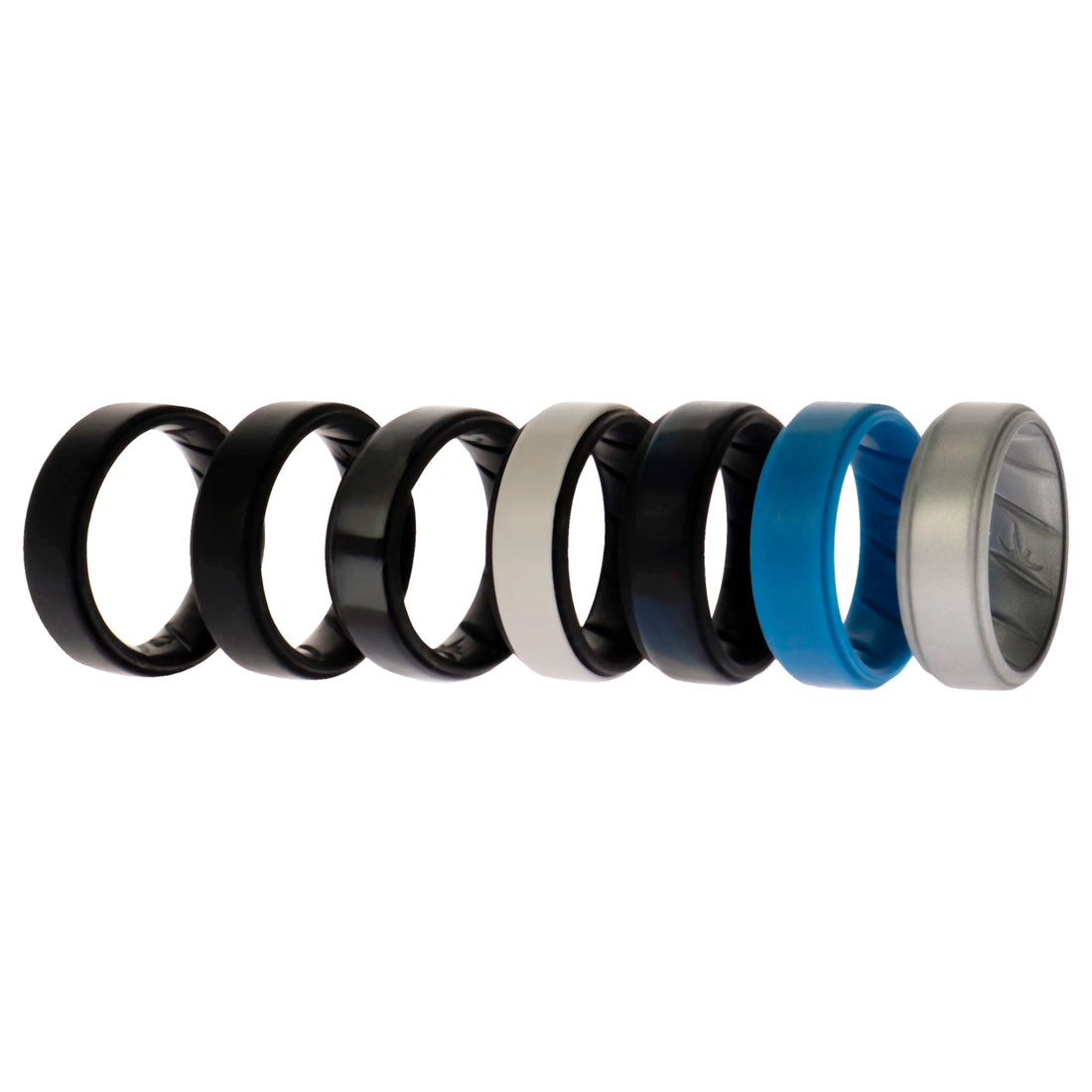 ROQ Silicone Wedding BR Step Ring Set - Metal