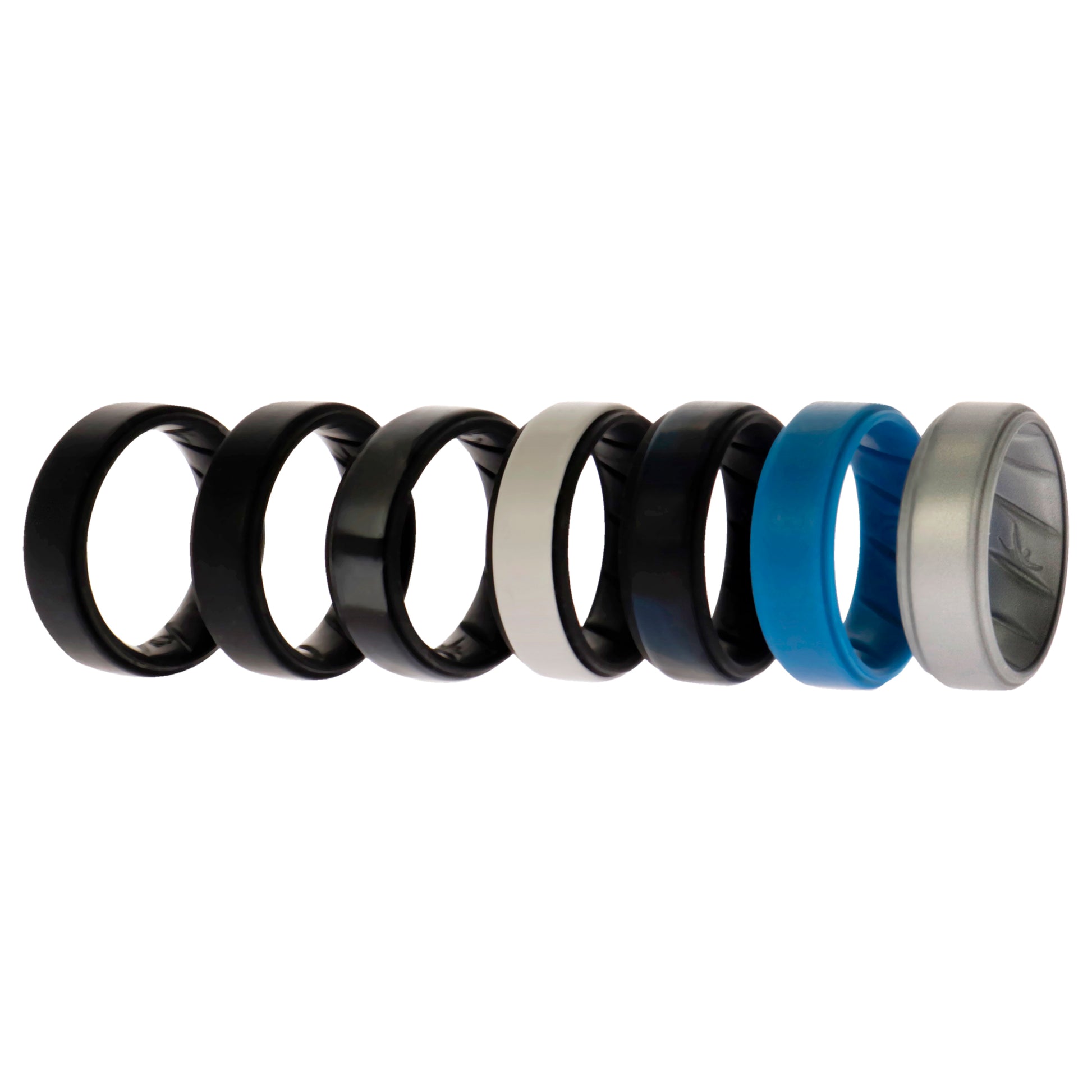 ROQ Silicone Wedding BR Step Ring Set - Metal