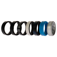 ROQ Silicone Wedding BR Step Ring Set - Metal