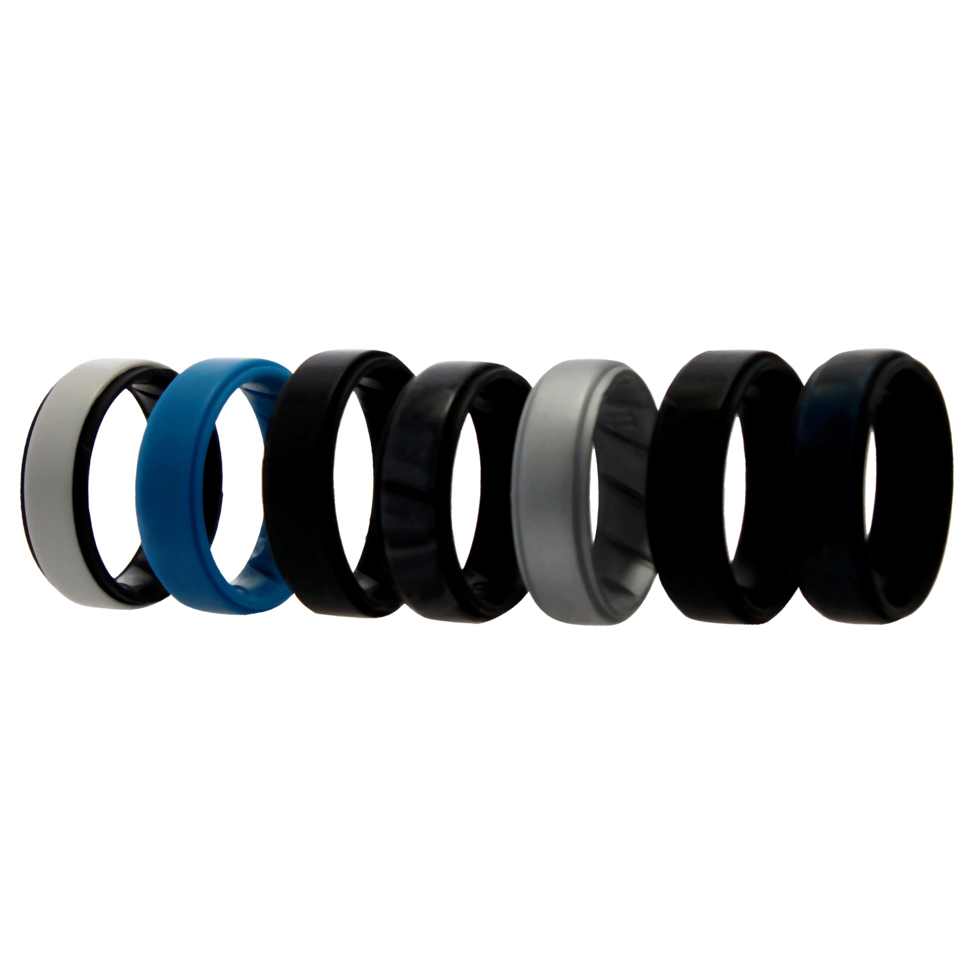 ROQ Silicone Wedding BR Step Ring Set - Metal