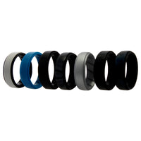 ROQ Silicone Wedding BR Step Ring Set - Metal