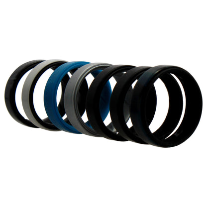 ROQ Silicone Wedding BR Step Ring Set - Metal