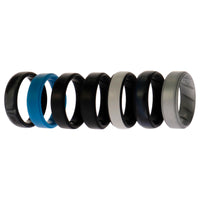 ROQ Silicone Wedding BR Step Ring Set - Metal