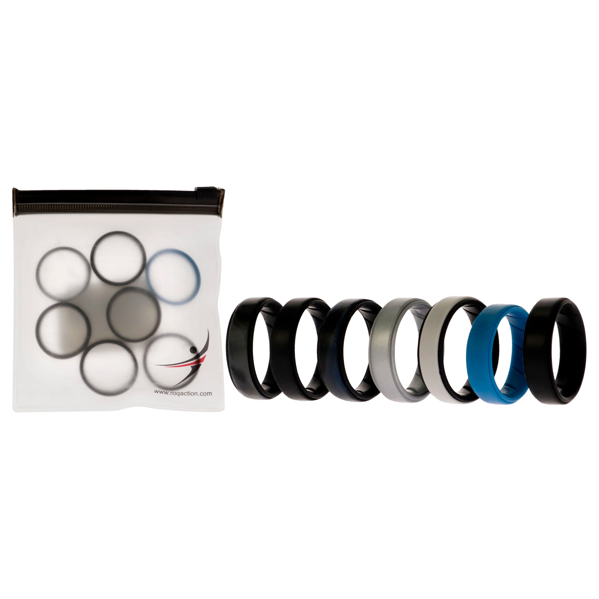 ROQ Silicone Wedding BR Step Ring Set - Metal