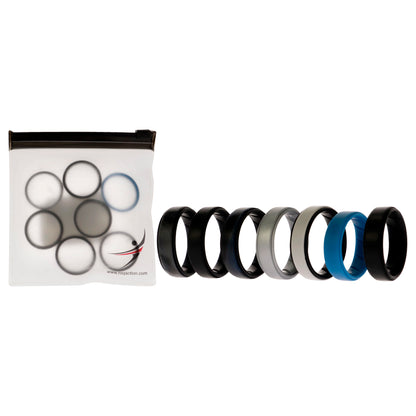 ROQ Silicone Wedding BR Step Ring Set - Metal