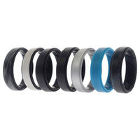 ROQ Silicone Wedding BR Step Ring Set - Metal