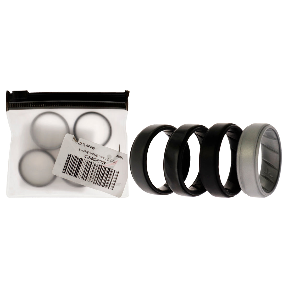 Silicone Wedding BR Step Ring Set - Black-Camo