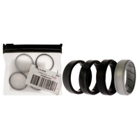 Silicone Wedding BR Step Ring Set - Black-Camo