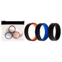 ROQ Silicone Wedding BR Middle Line Ring Set - MultiColor