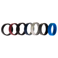 ROQ Silicone Wedding BR 8mm Edge Ring Set - Black