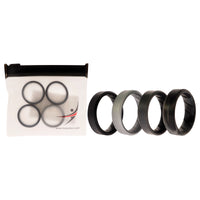 ROQ Silicone Wedding BR 8mm Edge Ring Set - Black-Camo