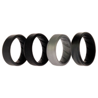ROQ Silicone Wedding BR 8mm Edge Ring Set - Black-Camo