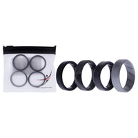 ROQ Silicone Wedding BR 8mm Edge Ring Set - Black-Camo