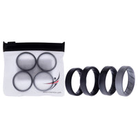 ROQ Silicone Wedding BR 8mm Edge Ring Set - Black-Camo