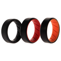 ROQ Silicone Wedding BR 8mm Edge Ring Set - MultiColor