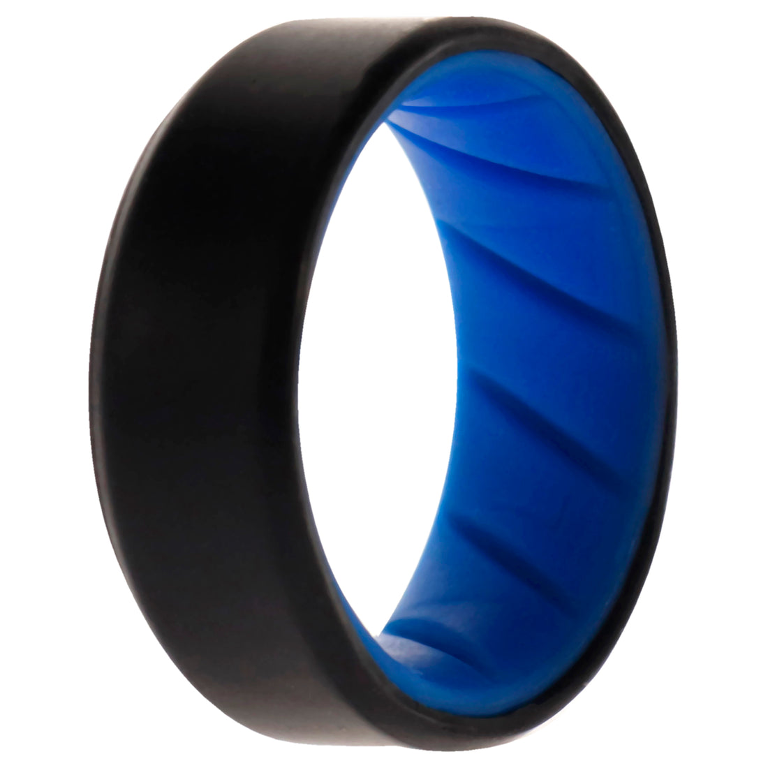ROQ Silicone Wedding BR 8mm Edge Ring - Light-Blue-Black