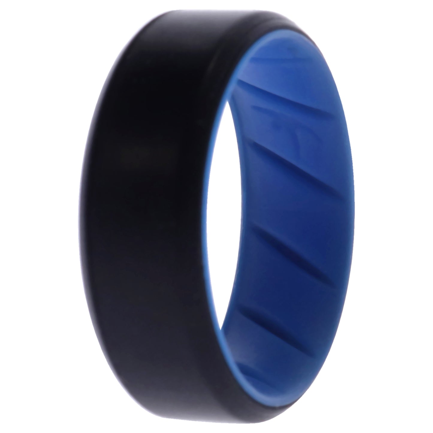 ROQ Silicone Wedding BR 8mm Edge Ring - Light-Blue-Black