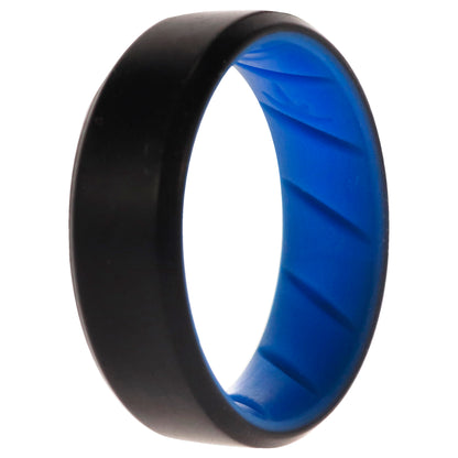ROQ Silicone Wedding BR 8mm Edge Ring - Light-Blue-Black
