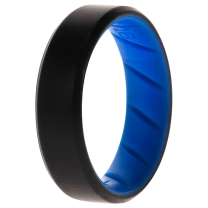 ROQ Silicone Wedding BR 8mm Edge Ring - Light-Blue-Black