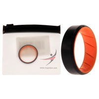 ROQ Silicone Wedding BR 8mm Edge Ring - Orange-Black