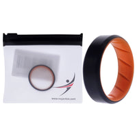 ROQ Silicone Wedding BR 8mm Edge Ring - Orange-Black