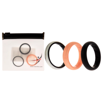 ROQ Silicone Wedding BR Solid Ring Set - Marble