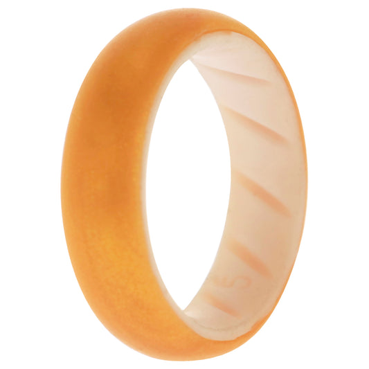 Silicone Wedding BR Solid Ring - White-Gold by ROQ for Women - 5 mm Ring