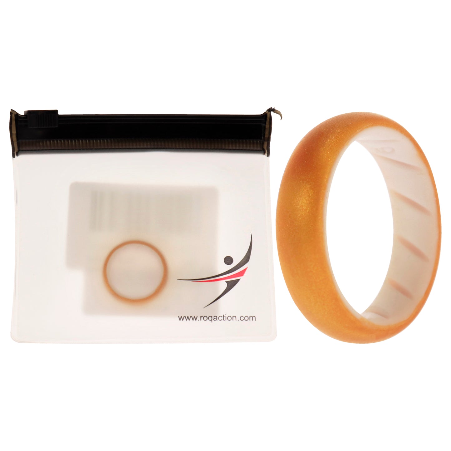 ROQ Silicone Wedding BR Solid Ring - White-Gold