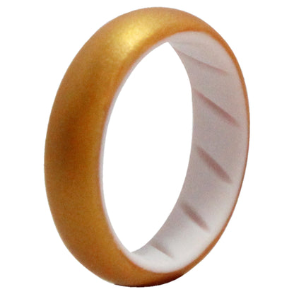ROQ Silicone Wedding BR Solid Ring - White-Gold