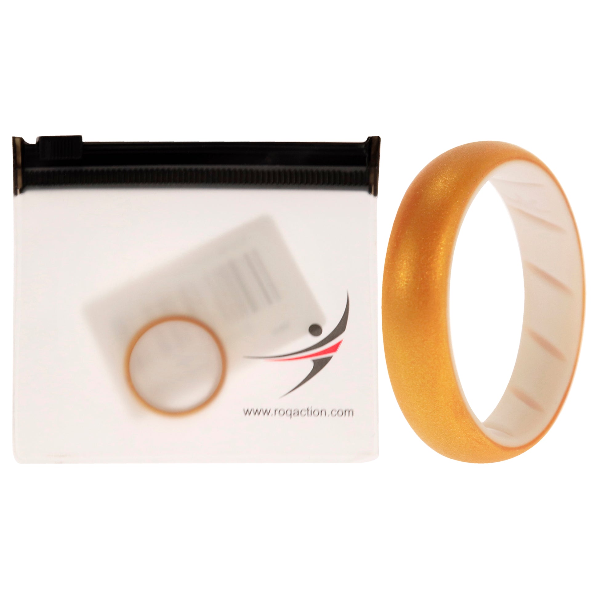 ROQ Silicone Wedding BR Solid Ring - White-Gold