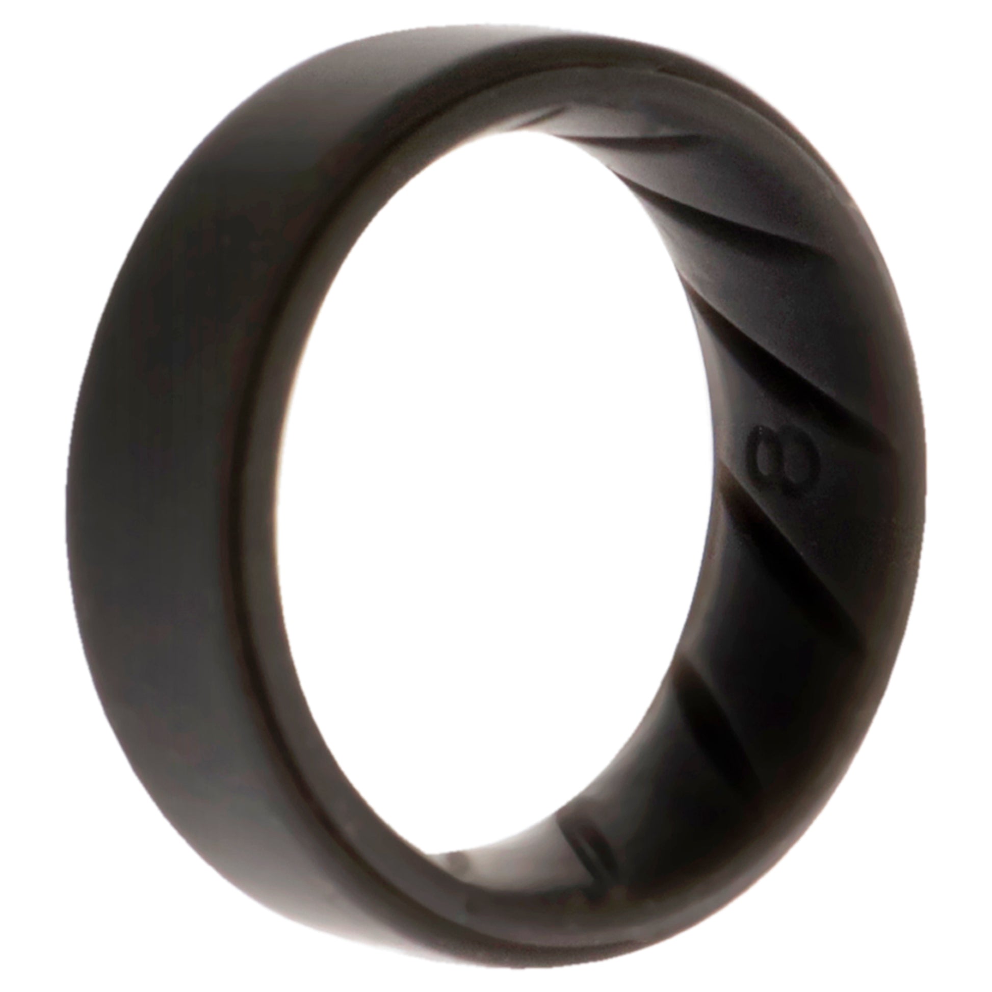 Silicone Wedding BR 8mm Edge Ring - Basic-Grey