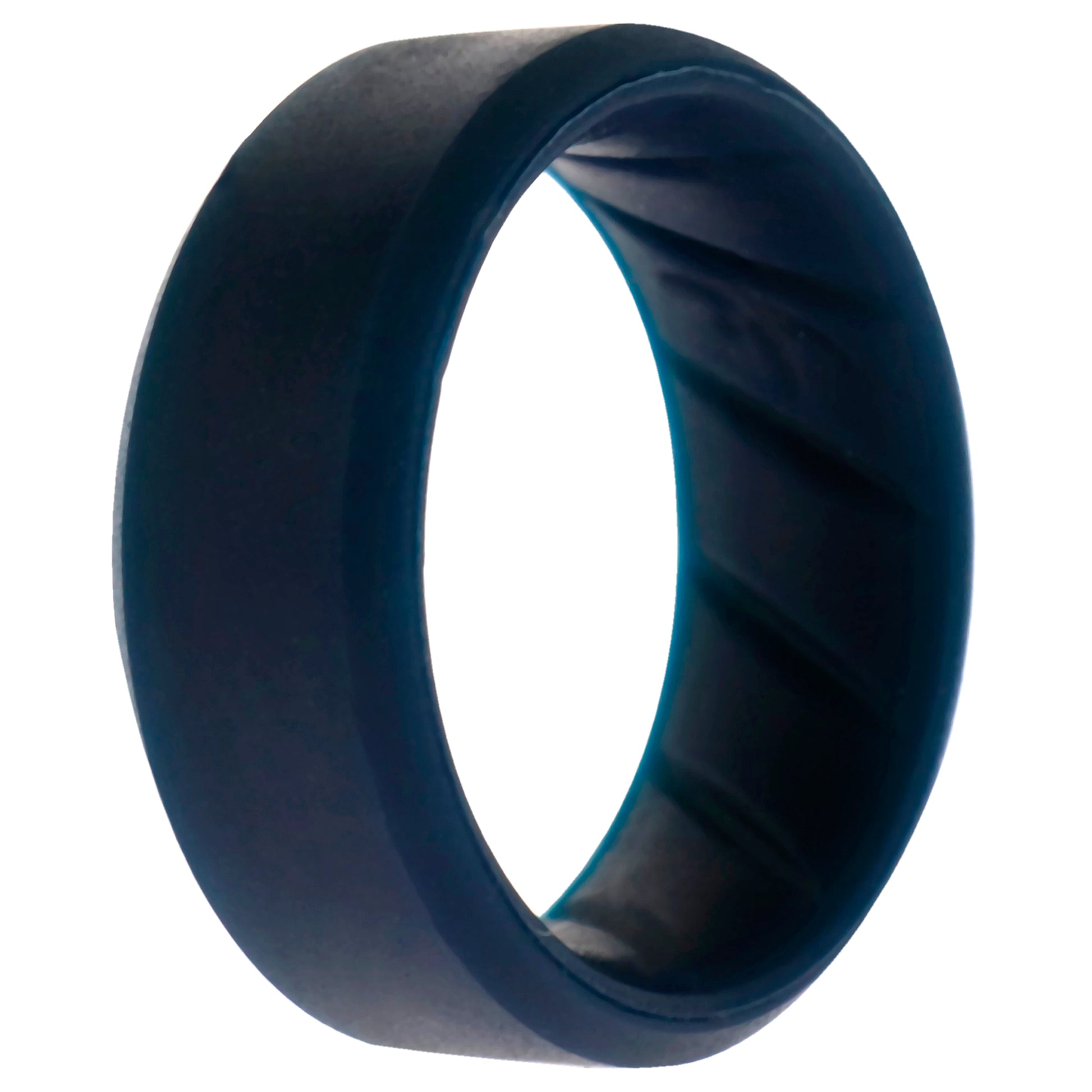 ROQ Silicone Wedding BR 8mm Edge Ring - Basic-Blue