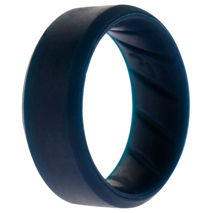 ROQ Silicone Wedding BR 8mm Edge Ring - Basic-Blue