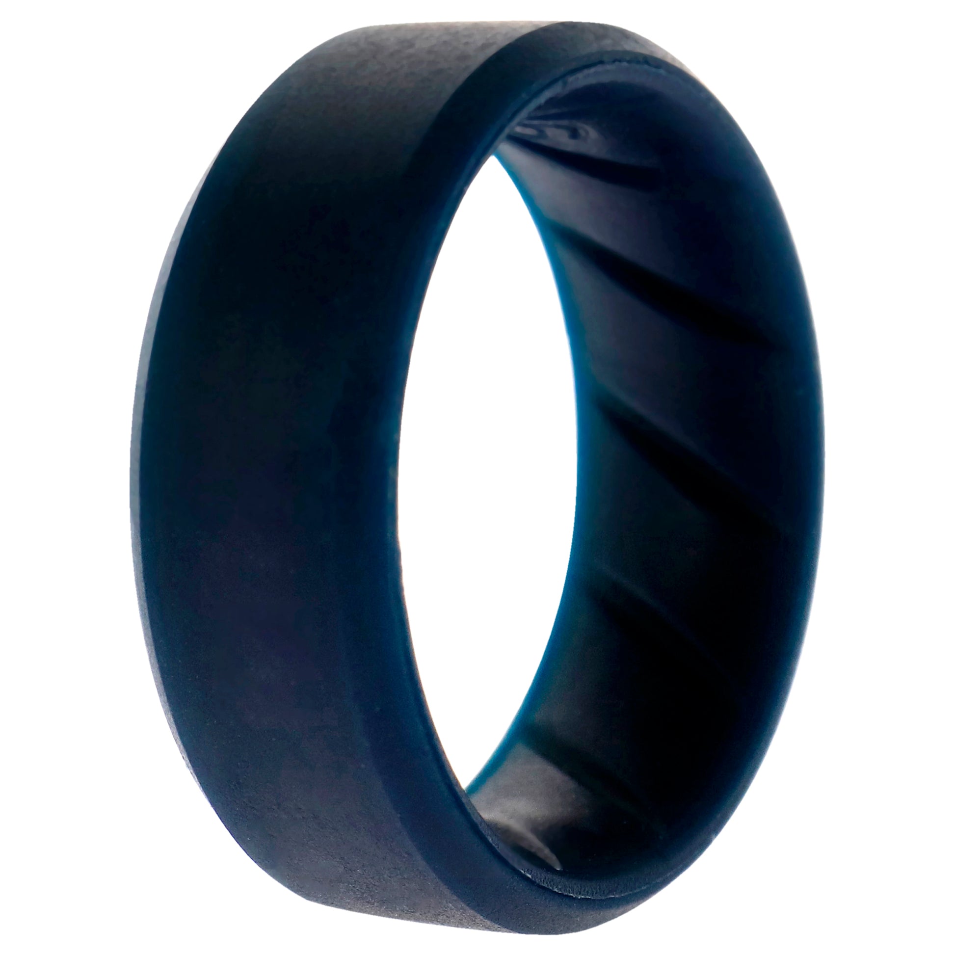 ROQ Silicone Wedding BR 8mm Edge Ring - Basic-Blue