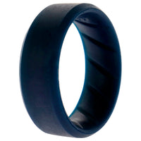 ROQ Silicone Wedding BR 8mm Edge Ring - Basic-Blue