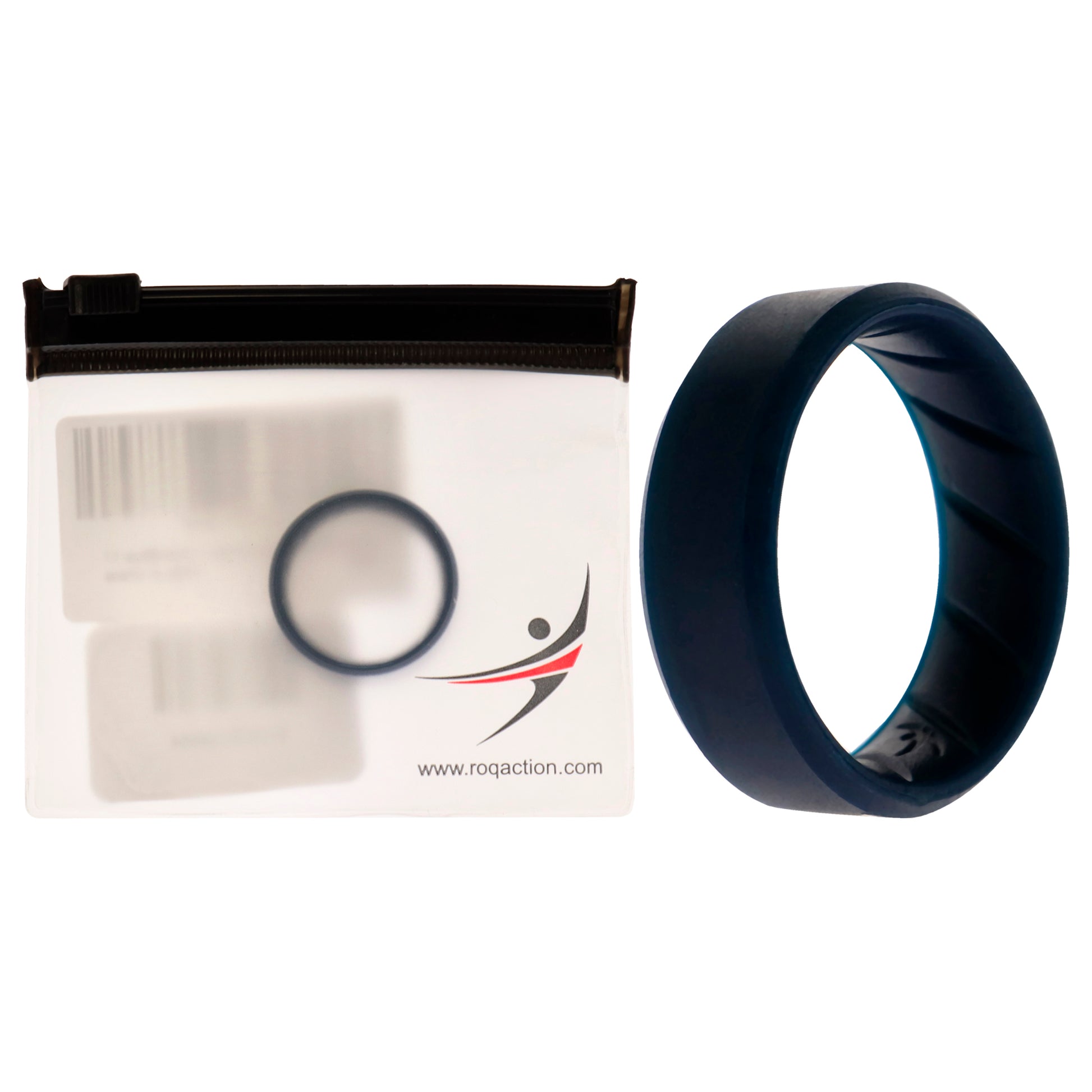 ROQ Silicone Wedding BR 8mm Edge Ring - Basic-Blue