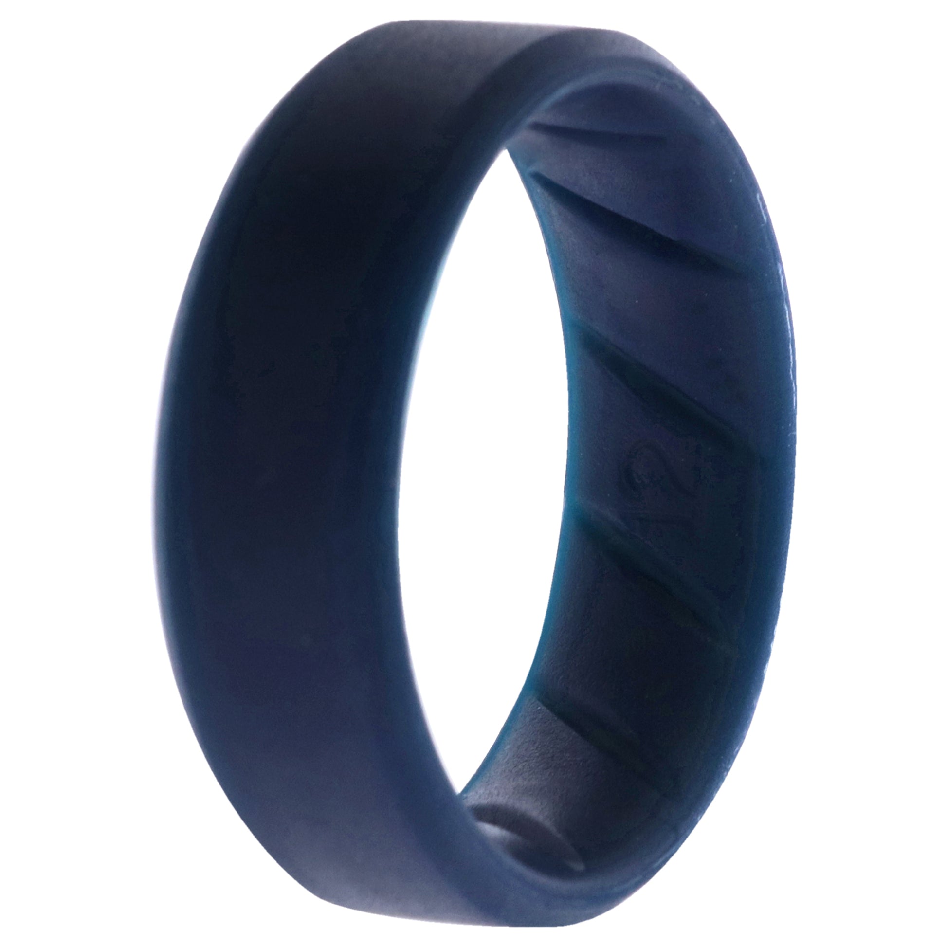 ROQ Silicone Wedding BR 8mm Edge Ring - Basic-Blue