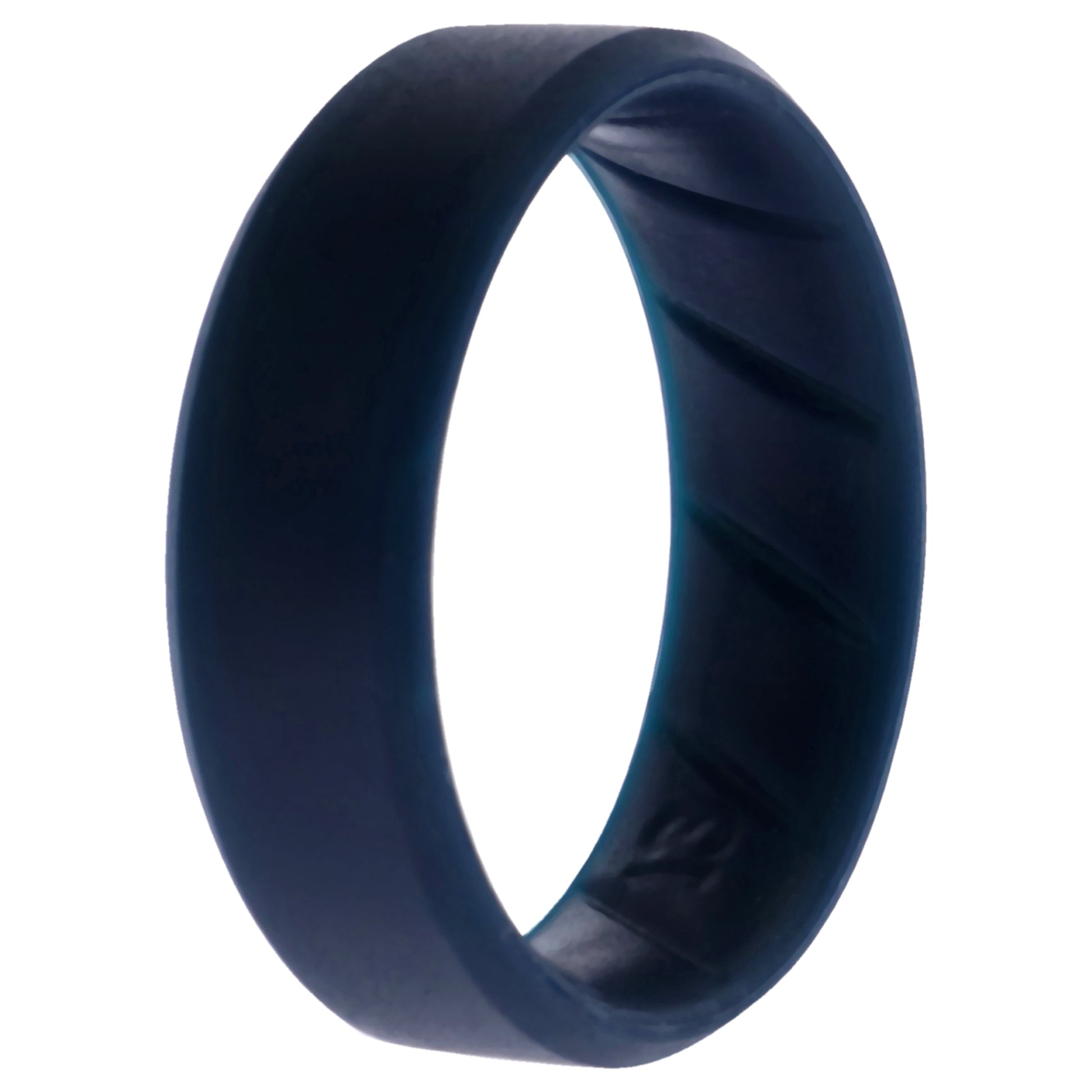 ROQ Silicone Wedding BR 8mm Edge Ring - Basic-Blue