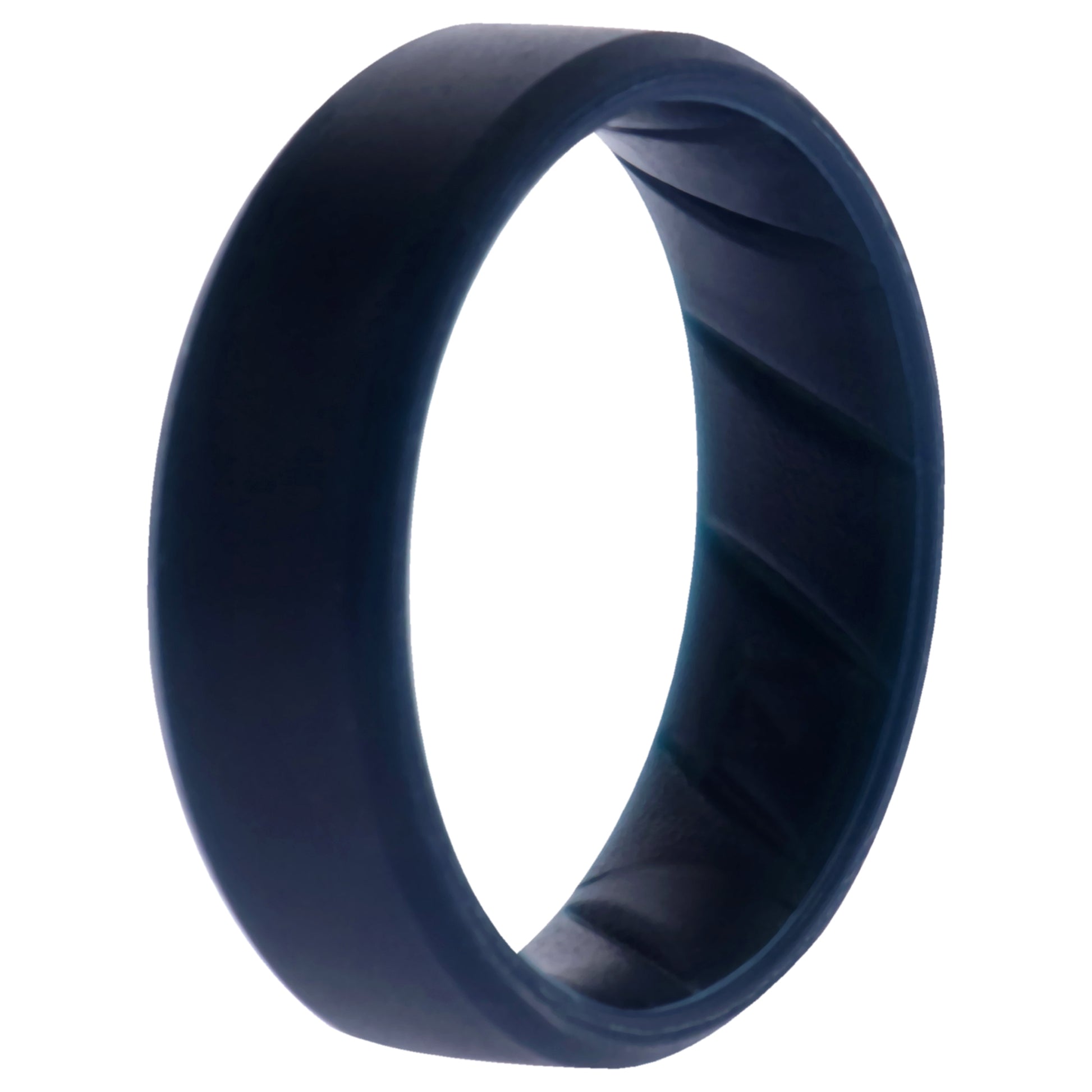 ROQ Silicone Wedding BR 8mm Edge Ring - Basic-Blue