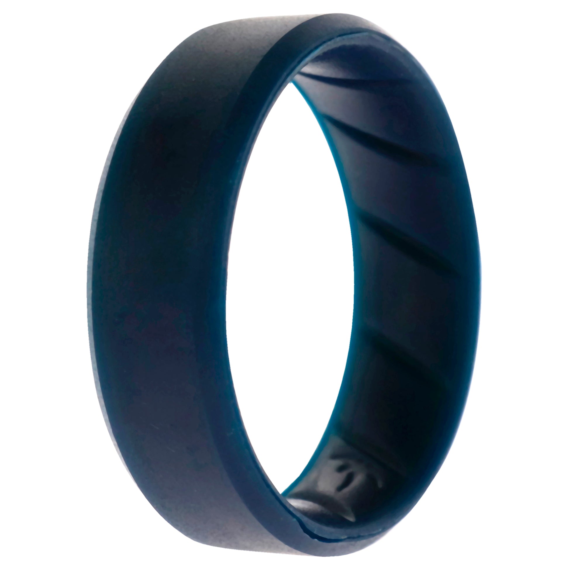 ROQ Silicone Wedding BR 8mm Edge Ring - Basic-Blue