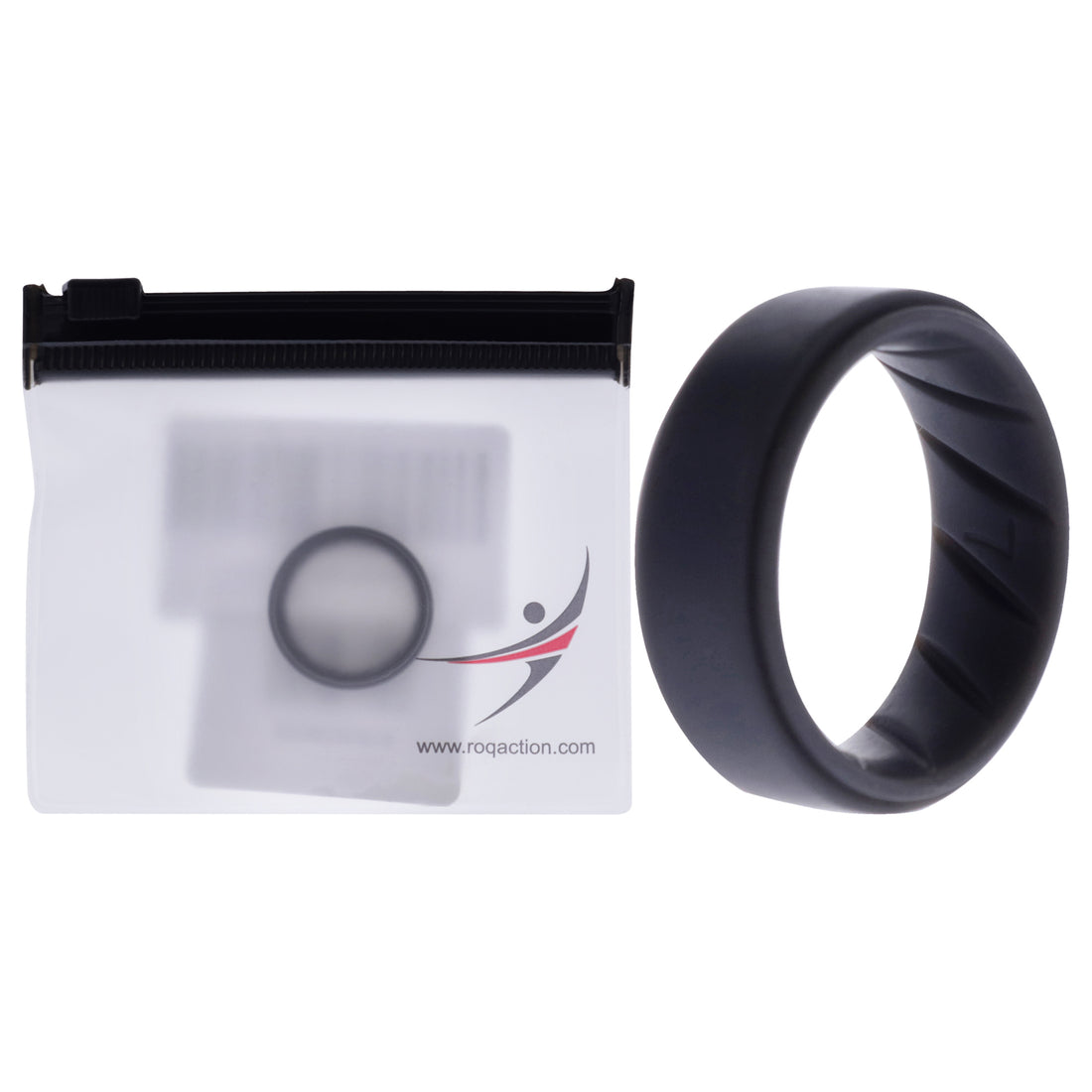 ROQ Silicone Wedding BR Step Ring Set - Basic-Grey