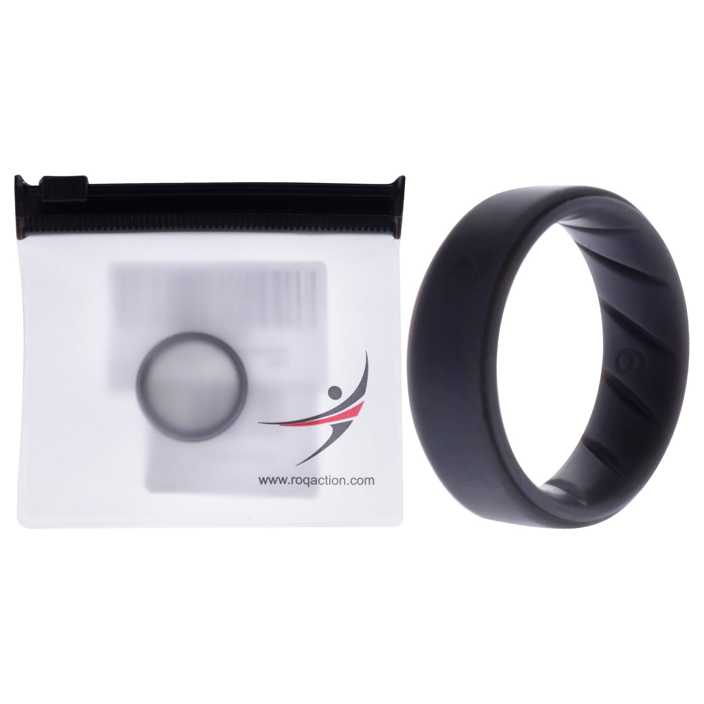 ROQ Silicone Wedding BR Step Ring Set - Basic-Grey