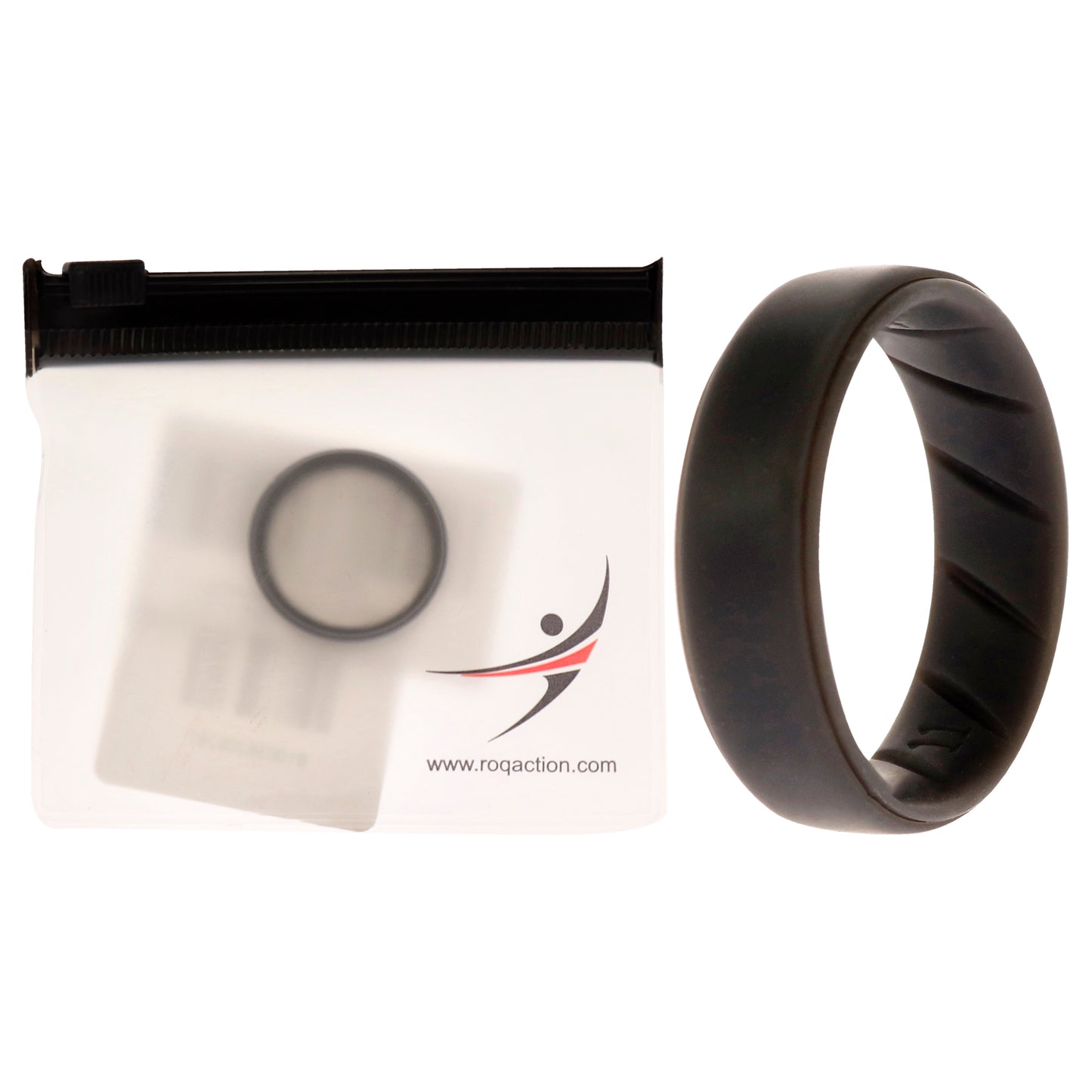 ROQ Silicone Wedding BR Step Ring Set - Basic-Grey