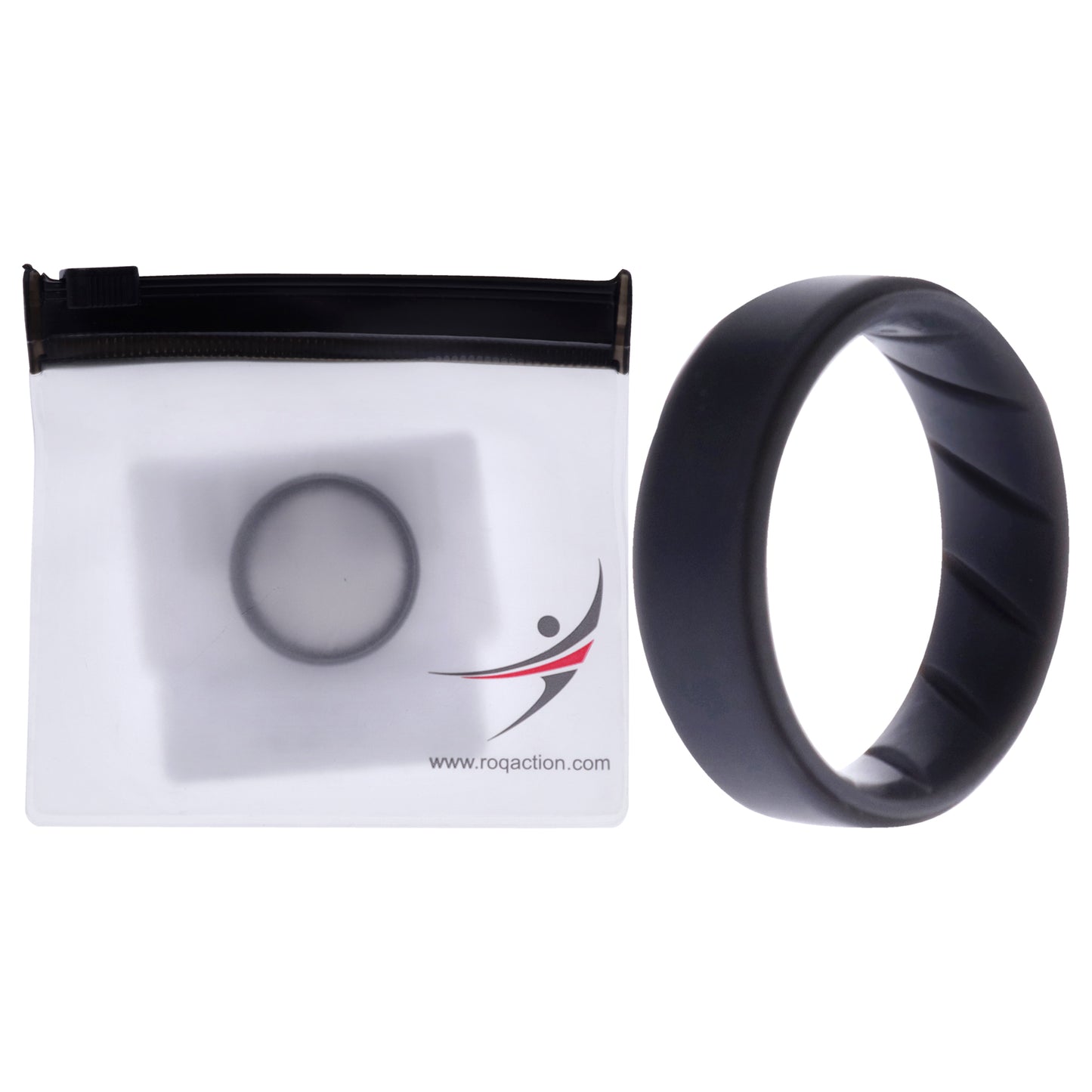 ROQ Silicone Wedding BR Step Ring Set - Basic-Grey