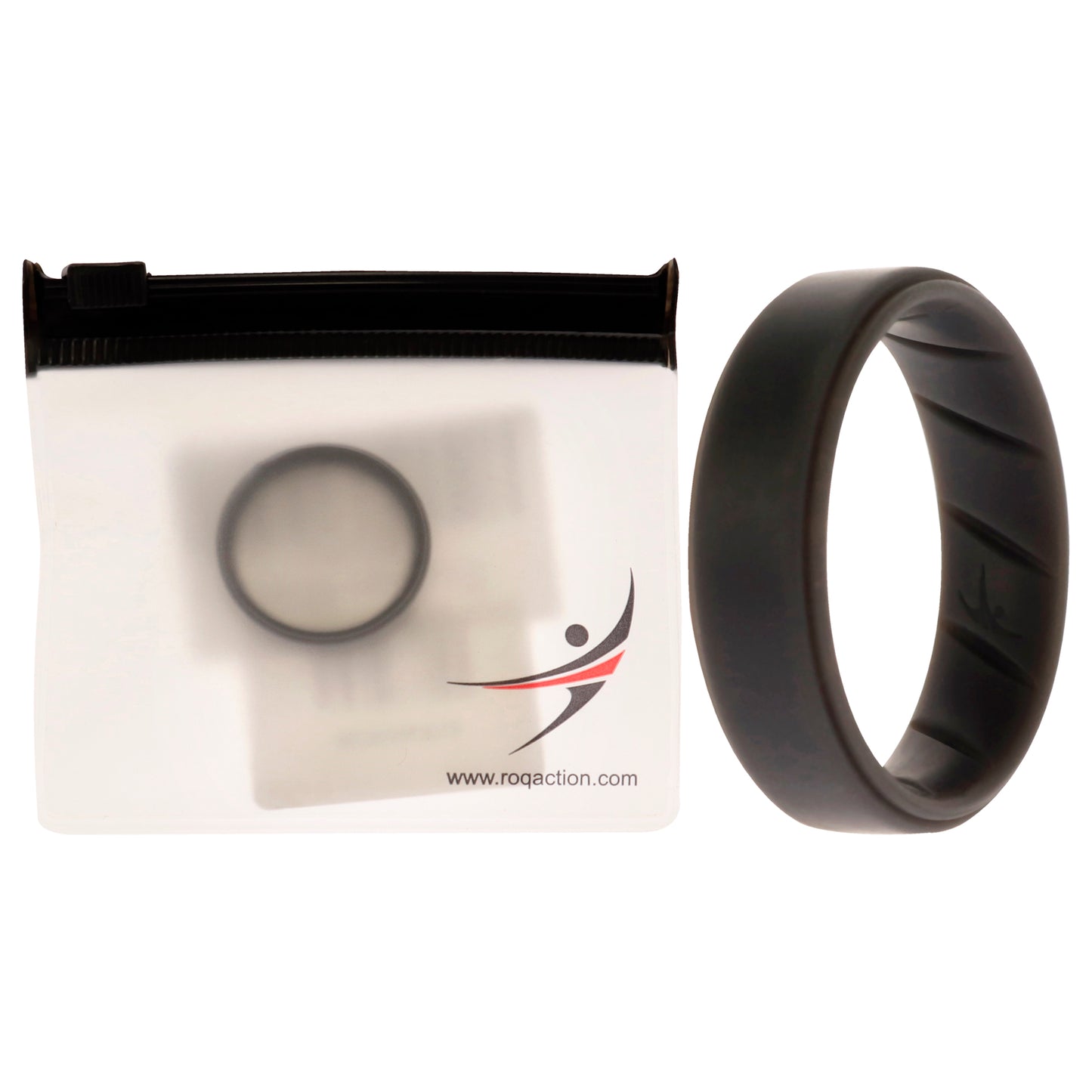 ROQ Silicone Wedding BR Step Ring Set - Basic-Grey
