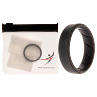 ROQ Silicone Wedding BR Step Ring Set - Basic-Grey