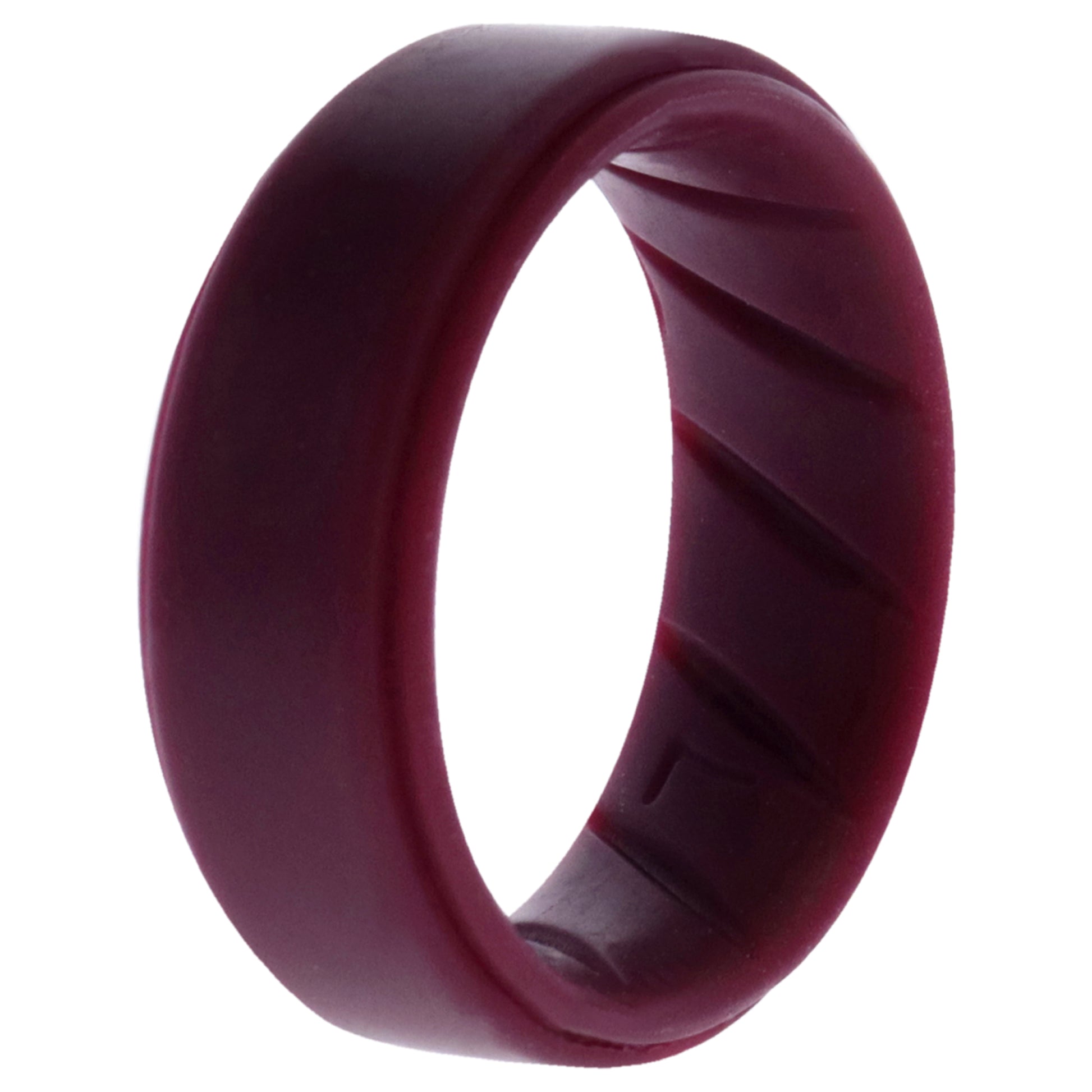 ROQ Silicone Wedding BR Step Ring Set - Basic-Bordo